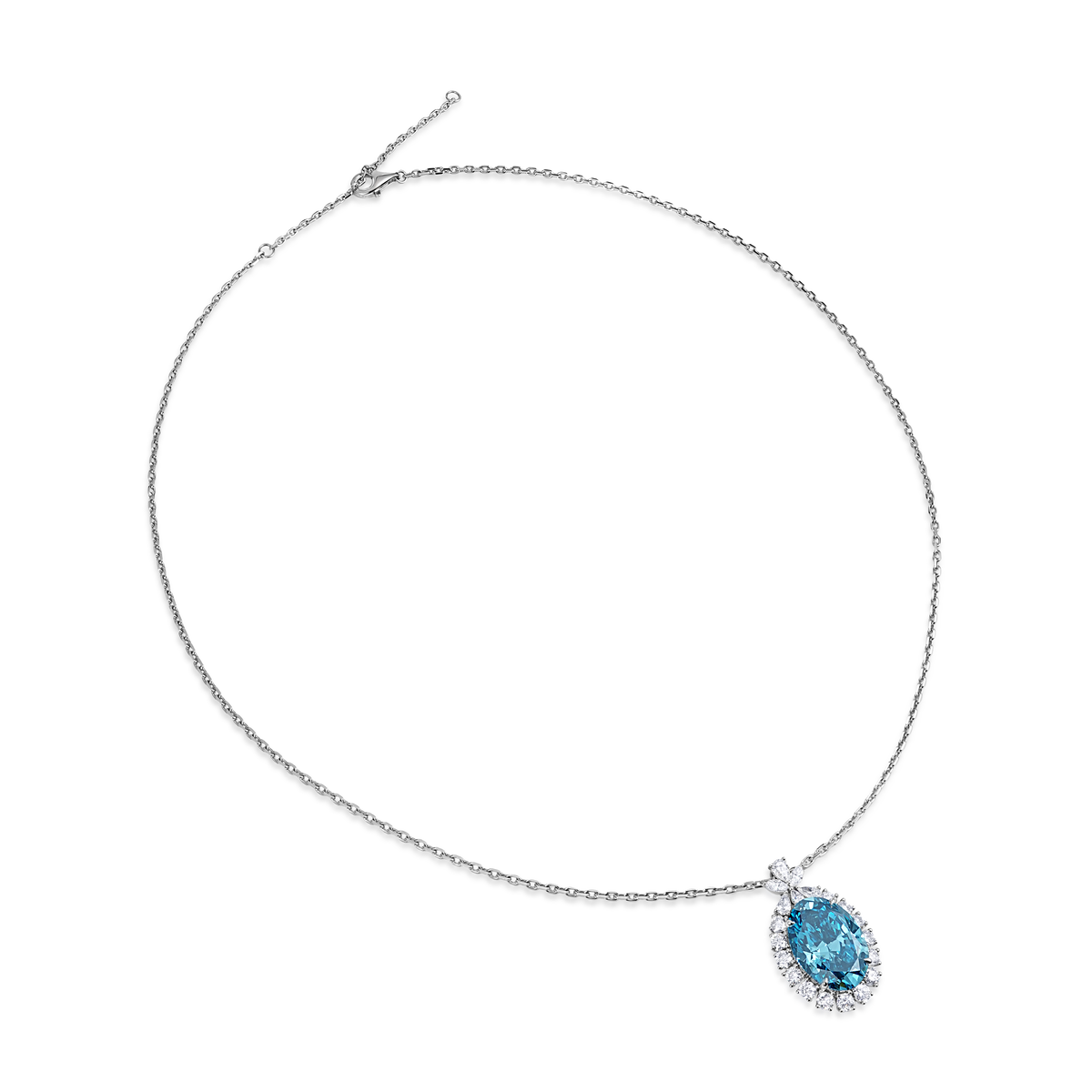 CRITI RORA Celestia Blue Diamond Pendant Necklace