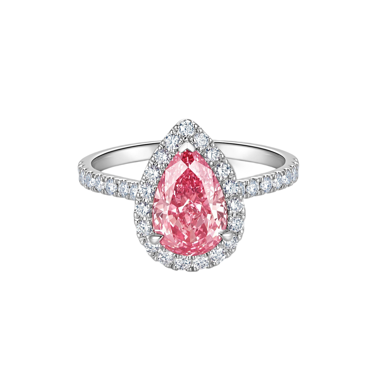 Luna Halo Lab-Grown Pink Diamond Engagement Ring