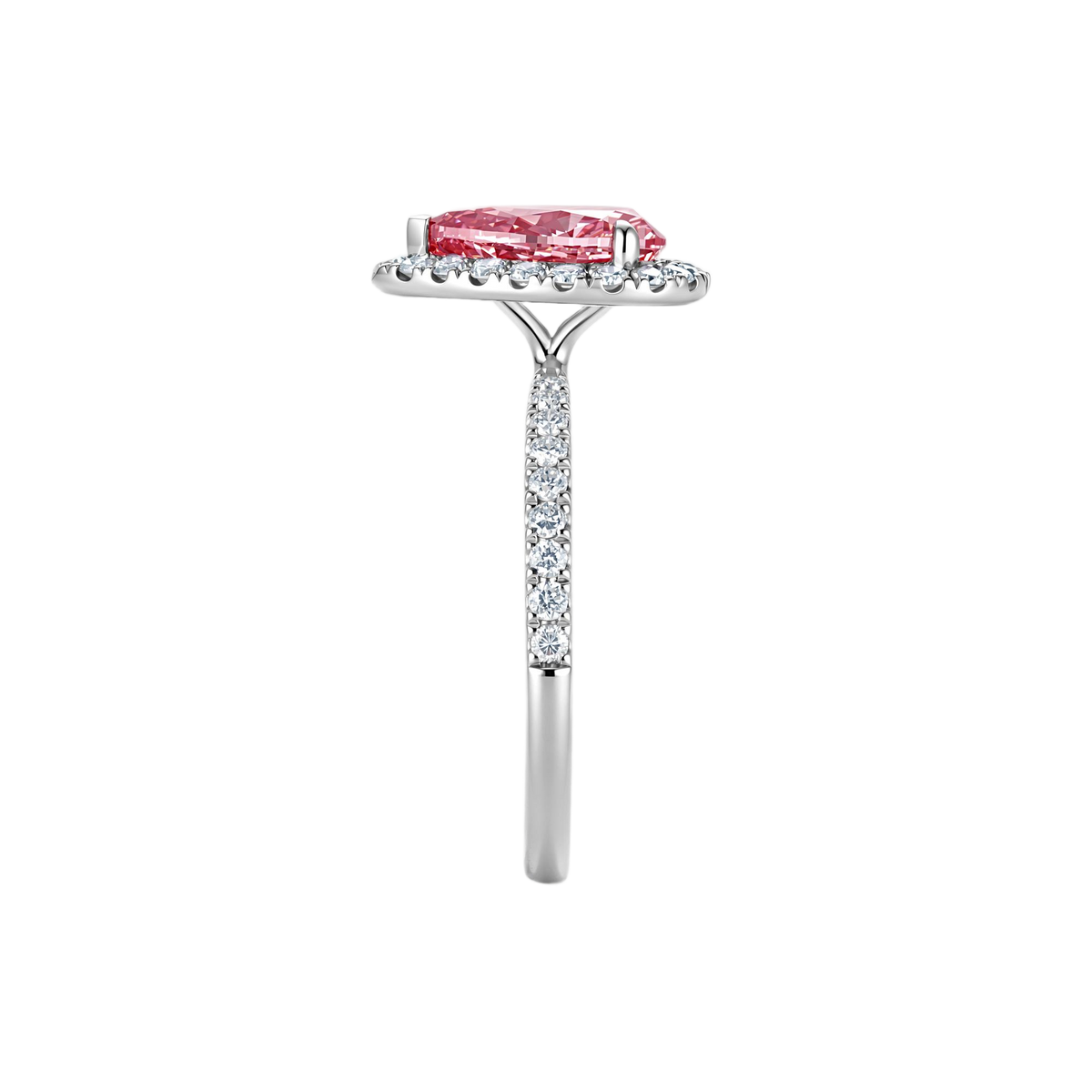 Luna Halo Lab-Grown Pink Diamond Engagement Ring