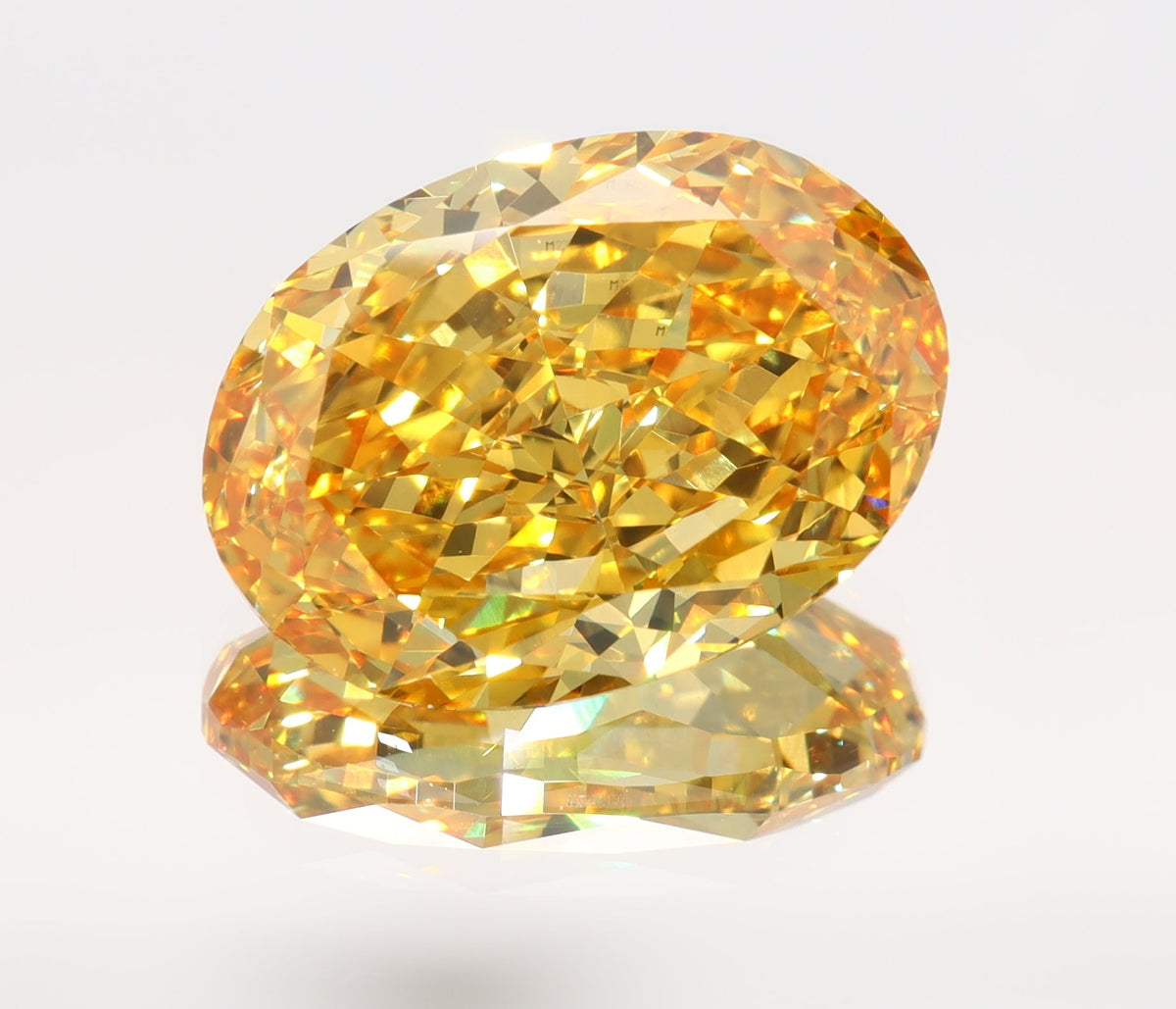 5.02 Carat Yellow VVS2 Oval Diamond