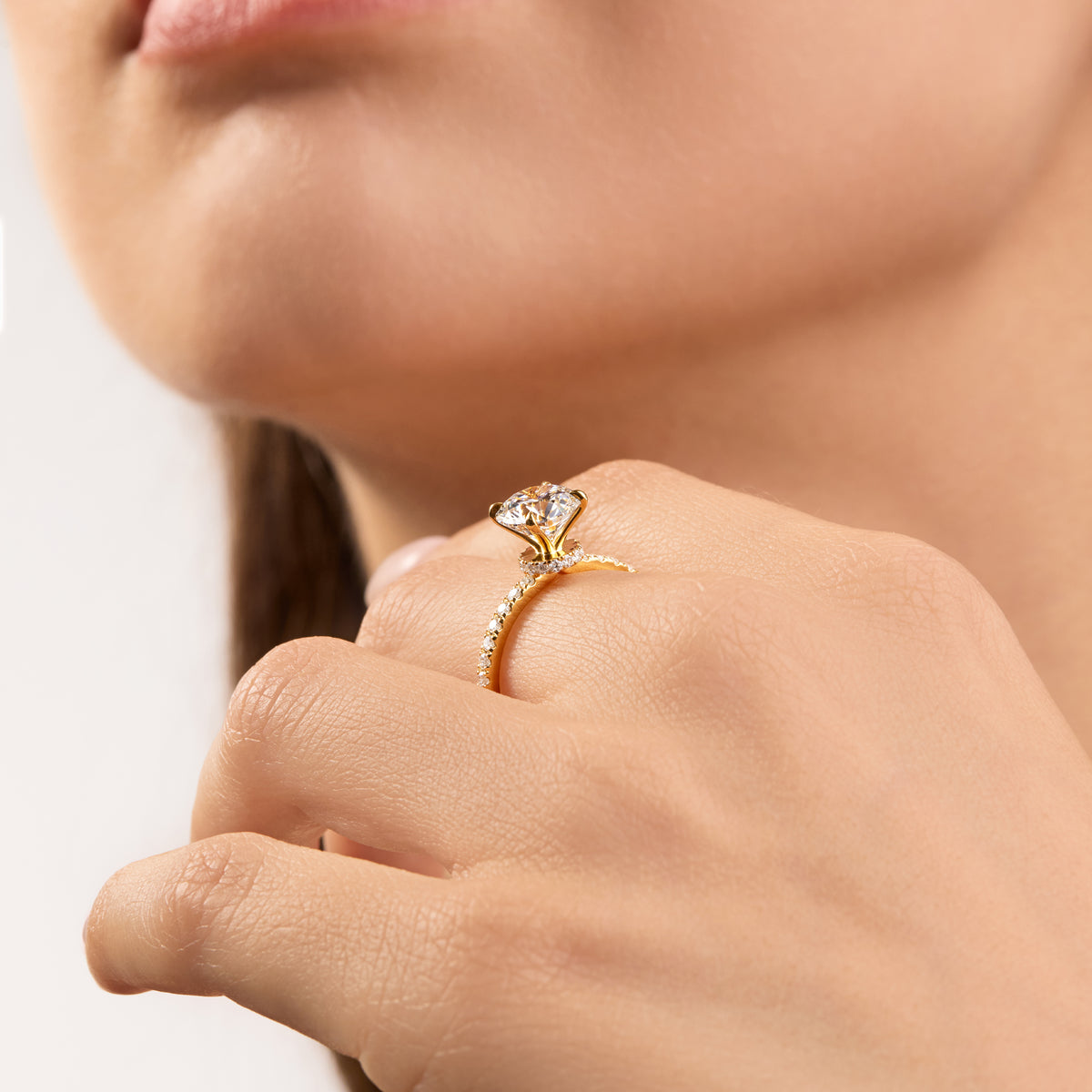 Graceful Bloom Solitaire Ring